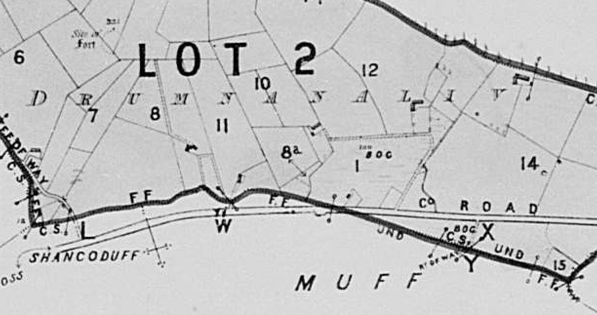 1864 p1 Evans estate map Drumnanaliv bog