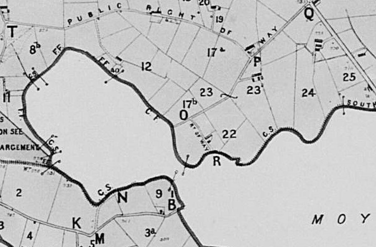 1864 p1 Evans estate map Patrick & Thomas Murray right of way