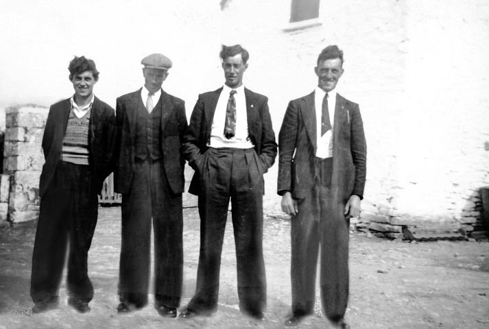1950s Gene Connor (neighbour) Paddy Tom & Owen Murray, Toms house in Momoney from Fintan Byrne 24 11 18